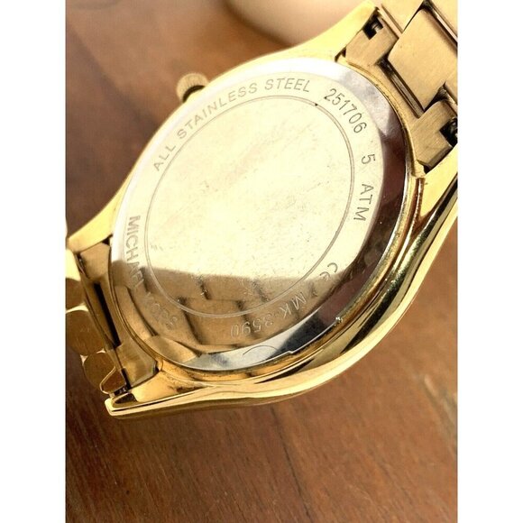 Michael Kors Women\'s Watch MK3590 Slim Runway Quartz Gold Stainless Steel 42mm main image 5